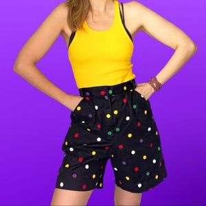 VINTAGE 1980s polka dot shorts
